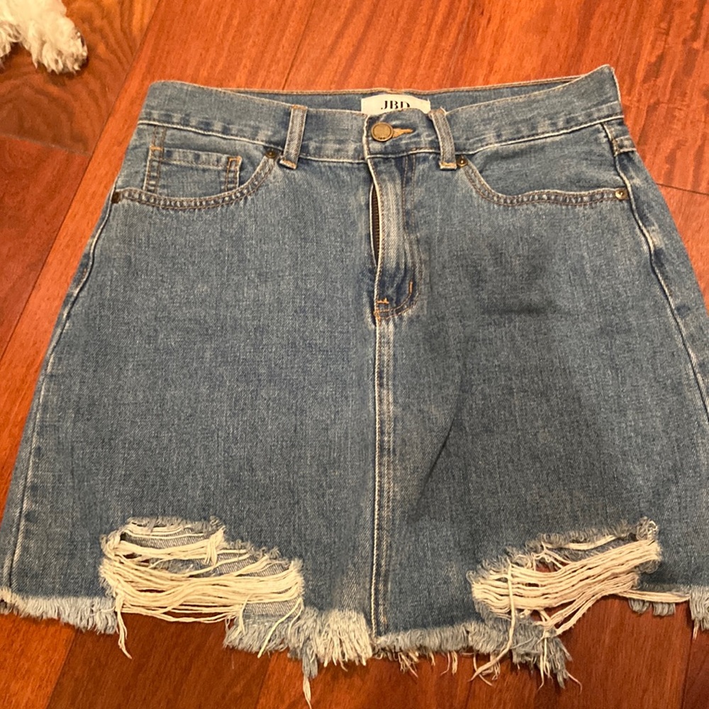 Hugh waisted jean skirt